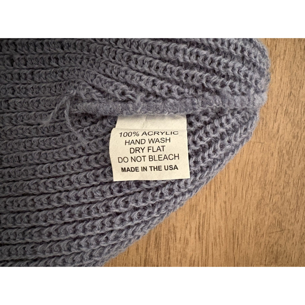 Lonely Ghost Beanie Blue One Size Fits Most Knit Hat Pre-Owned Excellent - Picture 7 of 7